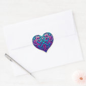 Driekleurige Keltische Hart Sticker (Envelop)
