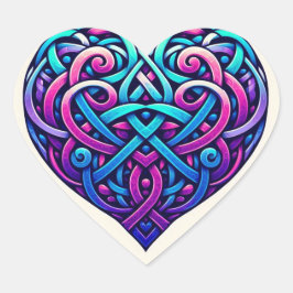 Driekleurige Keltische Hart Sticker