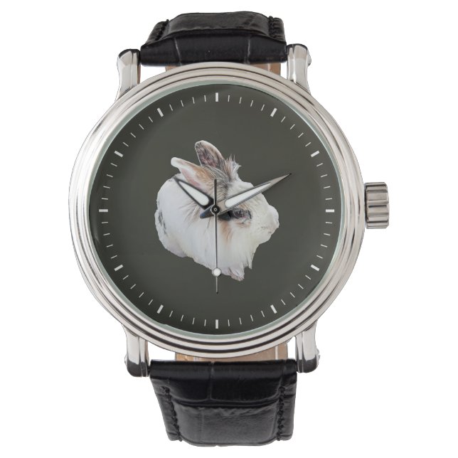 Driekleurige Leeuwenkop Konijn Horloge (Voorkant)