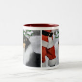 Driekleurige, ongekende kerstcadeautjes voor kerst tweekleurige koffiemok (Center)