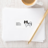 Driekleurige Papillon Cute Hond Met Uw Aangepaste  Etiket (Insitu)