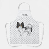 Driekleurige Papillon Mooie Hond Met Aangepaste Na Schort (Voorkant)