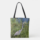 driekleurige reiger tote bag (Achterkant)
