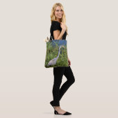 driekleurige reiger tote bag (Op model)
