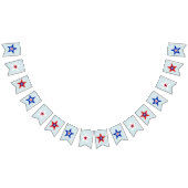 Driekleurige rode, witte en blauwe sterren vlaggetjes (Alle)