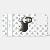 Driekleurige Rough Collie Lieve Cartoonhond & Naam Case-Mate iPhone Case (Achterkant (horizontaal))