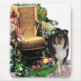 Driekleurige ruw collie-artikelen met kunstcadeaus muismat