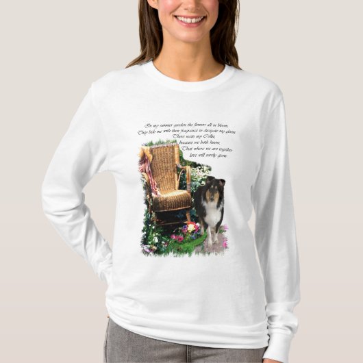 Driekleurige ruw collie-artikelen met kunstcadeaus t-shirt (Voorkant)