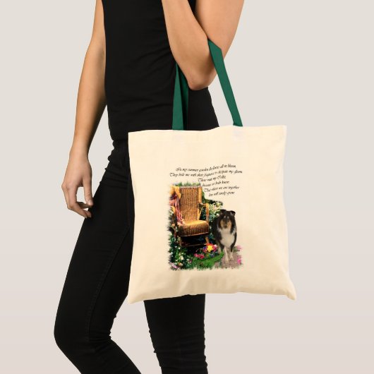 Driekleurige ruw collie-artikelen met kunstcadeaus tote bag (Voorkant (product))