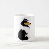 Driekleurige ruw Collie Cartoon Mok (Center)