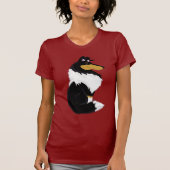 Driekleurige, ruwe Collie Cartoon Shirt van vrouwe (Voorkant)