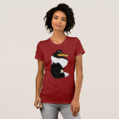 Driekleurige, ruwe Collie Cartoon Shirt van vrouwe (Voorkant volledig)