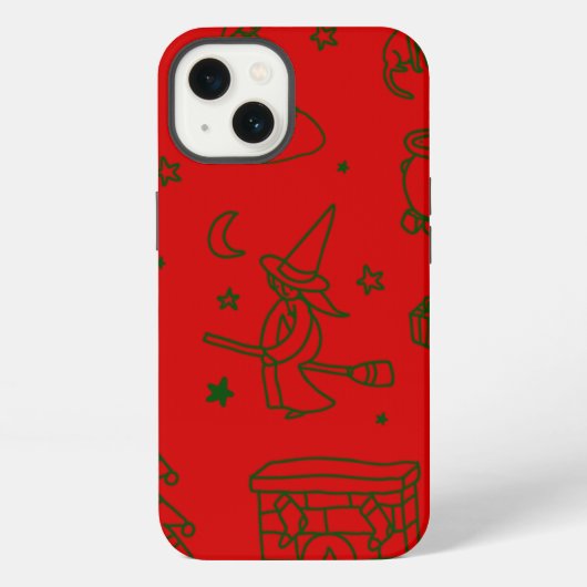 driekoningen christmas heks befana rood iPhone hoesje (Achterkant)