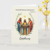 Driekoningen Drie Wijze Mannen Koningen Gods Vrede Kaart (Gele Bloem)