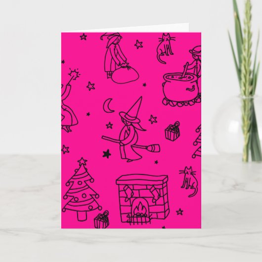 driekoningen kerst heks befana roze (Voorkant)