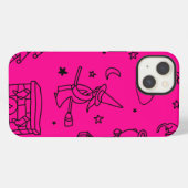 driekoningen kerst heks befana roze iPhone hoesje (Achterkant horizontaal)