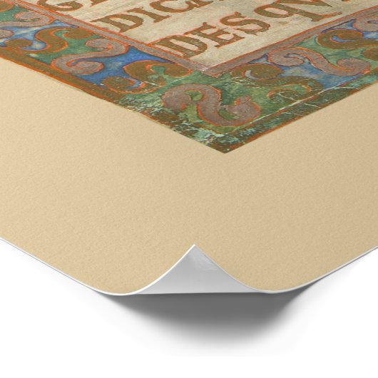 Driekoningen Kerst Middeleeuws manuscript Poster (Hoek)