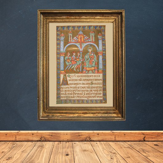 Driekoningen Kerst Middeleeuws manuscript Poster