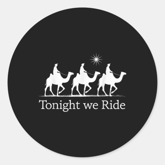 Driekoningen Kerst Wijze Mannen Koningen Vanavond Ronde Sticker (Voorkant)