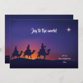 Driekoningen Silhouette Kerstkaart (Voorkant / Achterkant)