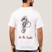 Driekoppige Dragon Tattoo Art T-shirt (Achterkant)