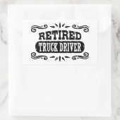 Driekopprogramma voor in beslag genomen vrachtwage rechthoekige sticker (Tas)