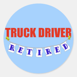 Driekopprogramma voor in beslag genomen vrachtwage ronde sticker