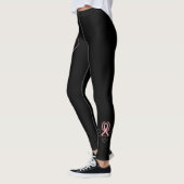 driekwart hartroze lint leggings (Links)