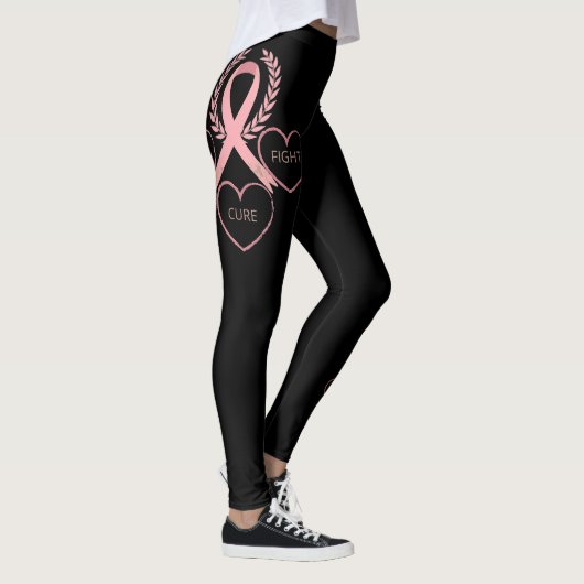 driekwart hartroze lint leggings (Rechts)