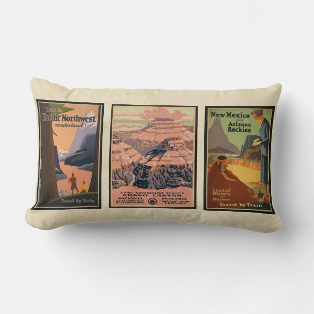  driekwart posters op tan kussen (Voorkant)