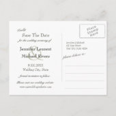 driekwart rustisch meer evergreens reflectie bruil aankondigingskaart (Achterkant)