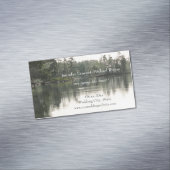 driekwart rustisch meer evergreens reflectie bruil visitekaartje magneet (Voorbeeld)