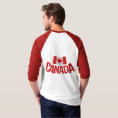  driekwart t t-shirt van de Canadese vlag (Achterkant volledig)