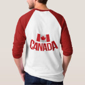  driekwart t t-shirt van de Canadese vlag (Achterkant)