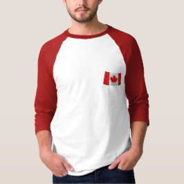  driekwart t t-shirt van de Canadese vlag