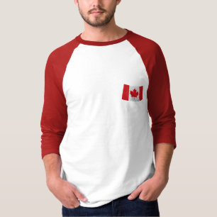  driekwart t t-shirt van de Canadese vlag