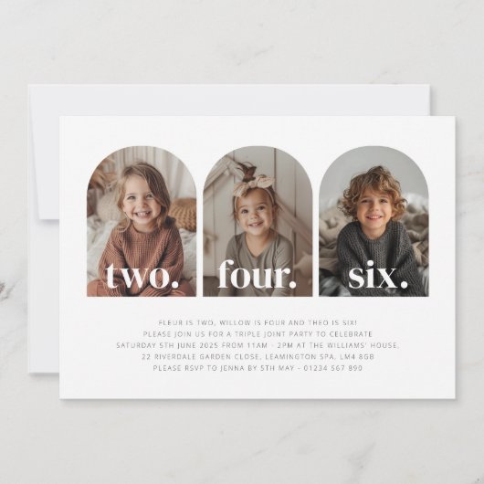 Drielandenschapsfoto verjaardag kaart (Voorkant)