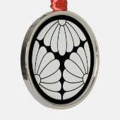 Drieledige chrysanten metalen ornament (Rechts)