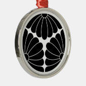 Drieledige chrysanten metalen ornament (Rechts)