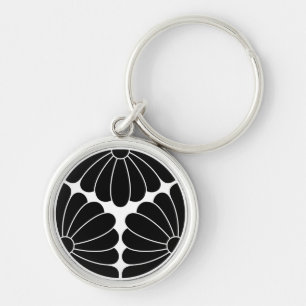 Drieledige chrysanten sleutelhanger