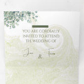  drieledige uitnodiging voor weddenschappen (Binnenzijde eerst)