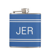 Drieletter initials gemonogrammeerde drank Royalbl Heupfles (Voorkant)