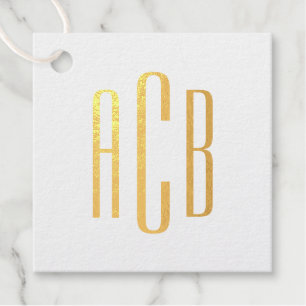 Drieletter monogram bedankjes labels