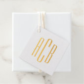 Drieletter monogram bedankjes labels (Met doos)