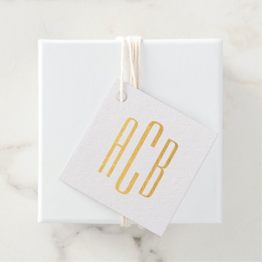 Drieletter monogram bedankjes labels (Met doos)