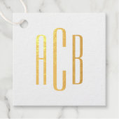 Drieletter monogram bedankjes labels (Voorkant)