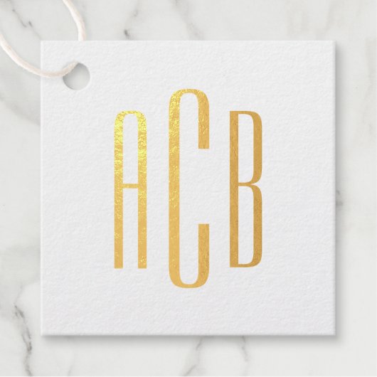 Drieletter monogram bedankjes labels (Voorkant)