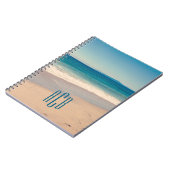Drieletter monogram vakantie strandfoto notitieboek (Linkerzijde)