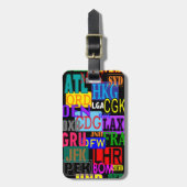 Drieletterige drieletterige luchthavencodes bagagelabel (Voorkant verticaal)