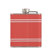 Drieletterige Initiaal Monogram Drink Rood Heupfles (Achterkant)